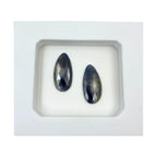 Rose Cut Sapphire Slices: Natural Untreated Gemstone Pair for Jewelry
