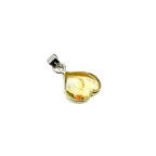 Citrine Heart Pendant in 925 Sterling Silver – Dainty Yellow Gemstone Necklace Charm, November Birthstone Jewelry Gift for Her