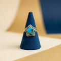 Natural Turquoise Ring | 925 Sterling Silver | December Birthstone | Boho Gemstone Band | Handmade in Jaipur