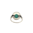 Oxidized oval Sterling Silver Ring: Handmade Boho Jewelry