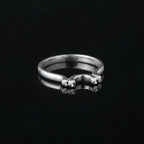 925 Sterling Silver Arch Ring, Triple Prong Curved Band, Minimalist Stacker Jewelry