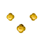 Natural Citrine Gemstone Pair, Flower Cut, Faceted Golden Yellow Loose Stones