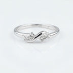 925 Sterling Silver Infinity Ring with CZ Diamonds – Dainty Stackable Band