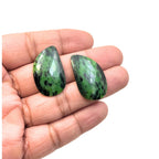 Natural Untreated Sapphire Rose Cut Slices: Gemstone Pair, Jewelry Making