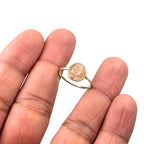 Strawberry Quartz Ring: 925 Sterling Silver, Handmade Pink Gemstone