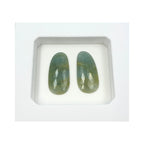 Rose Cut Sapphire Gemstone Slices: Natural Flat Back Pair
