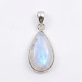 Teardrop Moonstone Pendant – 925 Sterling Silver Boho Gemstone Necklace
