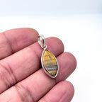 Tiger Eye Pendant Necklace, 925 Sterling Silver Boho Protection Amulet, Healing Crystal Jewelry Gift for Her
