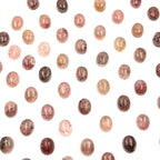 Sunstone Cabochons, Smooth Oval Gemstone Cabs, 10x8 MM, Pack of 3