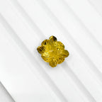 Carved Lemon Quartz Flower Gemstone – Faceted Yellow Quartz for Jewelry