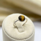 Natural Tiger Eye Ring | 925 Sterling Silver | Gemstone Band | Handmade Ring Jaipur