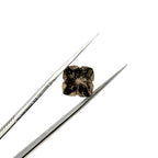 Smoky Quartz Gemstone Pair – Deep Brown Flower Cut Stones