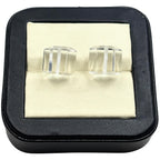 Clear Quartz 10mm Dice Beads Pair, Faceted Square Gemstone