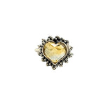 Citrine Heart Ring – 925 Sterling Silver, Faceted Yellow Gemstone, Handmade Promise or Statement Ring