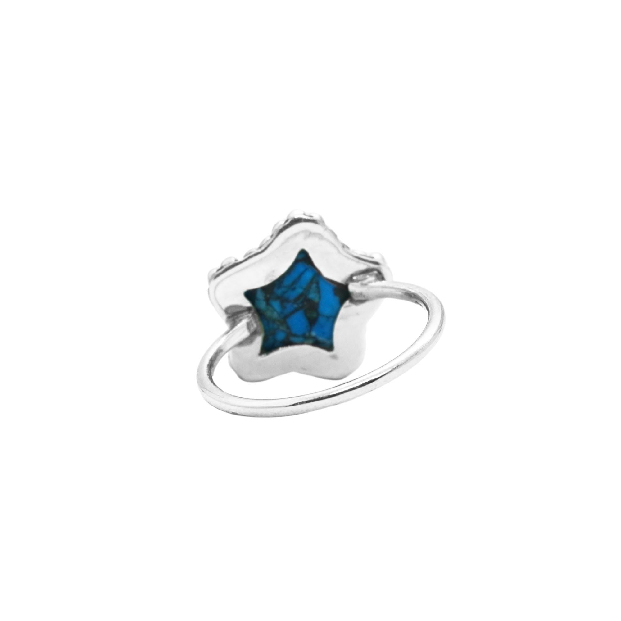Natural Turquoise Ring | 925 Sterling Silver | December Birthstone | Boho Gemstone Band | Handmade in Jaipur