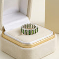 Raw Green Tourmaline Ring: Sterling Silver October Birthstone Boho Band