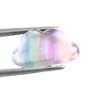Natural Fluorite Cloud Stone, Carved Gemstone Bead (12mm)