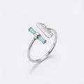 Raw Tourmaline Bar Ring: Handmade Sterling Silver Minimalist Gemstone