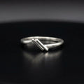 Sterling Silver Parallel Bar Ring • Modern Geometric Stacking Band, Architectural Jewelry