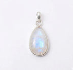 Teardrop Moonstone Pendant – 925 Sterling Silver Boho Gemstone Necklace