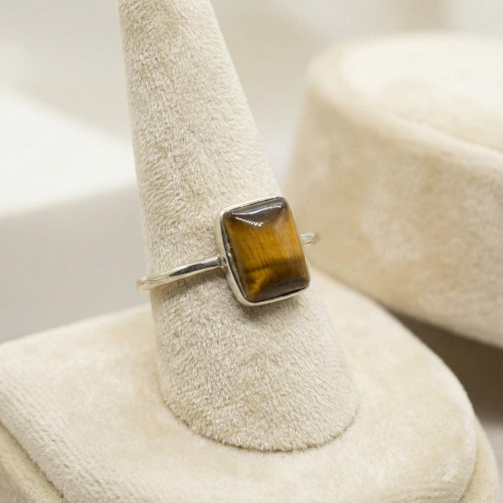 Natural Tiger Eye Ring | 925 Sterling Silver | Gemstone Band | Handmade Ring Jaipur