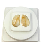 Natural Wonder Sapphire Gemstone Slices: Rose Cut Pair, Jewelry Making
