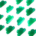 AAA Green Onyx Cloud Charms, Carved Gemstone Beads (5 Pcs)