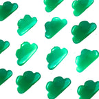 AAA Green Onyx Cloud Charms, Carved Gemstone Beads (5 Pcs)