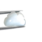 White Moonstone Cloud Charms, Carved Briolettes, Gemstone Beads