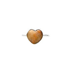 Sterling Silver Heart Gemstone Ring: Handmade Promise Jewelry