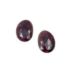 Rose Cut Sapphire Slices: Untreated Gemstone Pair, Jewelry Making