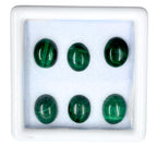 Malachite Oval Cabochons - AAA Grade, 10x8mm, Pack of 5