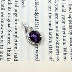 Amethyst Oval CZ Pendant in 925 Sterling Silver – Elegant Purple Gemstone Necklace, Sparkling February Birthstone Jewelry Gift for Her