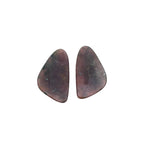Rose Cut Sapphire Gemstone Slices: Natural Untreated Pair, Fancy Shape