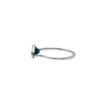 Blue Topaz Pear Ring – 925 Sterling Silver, Faceted Gemstone Solitaire, Handmade December Birthstone Gift