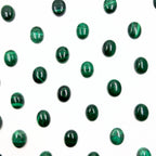 Malachite Oval Cabochons - AAA Grade, 10x8mm, Pack of 5