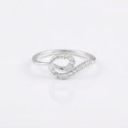 Sterling Silver CZ Knot Ring, Pavé Open Band, Dainty Stacker Jewelry