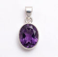 Oval Amethyst Pendant – 925 Sterling Silver, February Birthstone Jewelry
