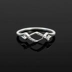 925 Sterling Silver Infinity Ring, Pave CZ Cluster Band, Stackable Engagement Ring