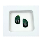 Rose Cut Sapphire Slices: Natural Untreated Gemstone Pair for Jewelry