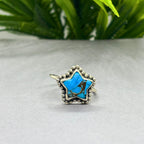 Natural Turquoise Ring | 925 Sterling Silver | December Birthstone | Boho Gemstone Band | Handmade in Jaipur