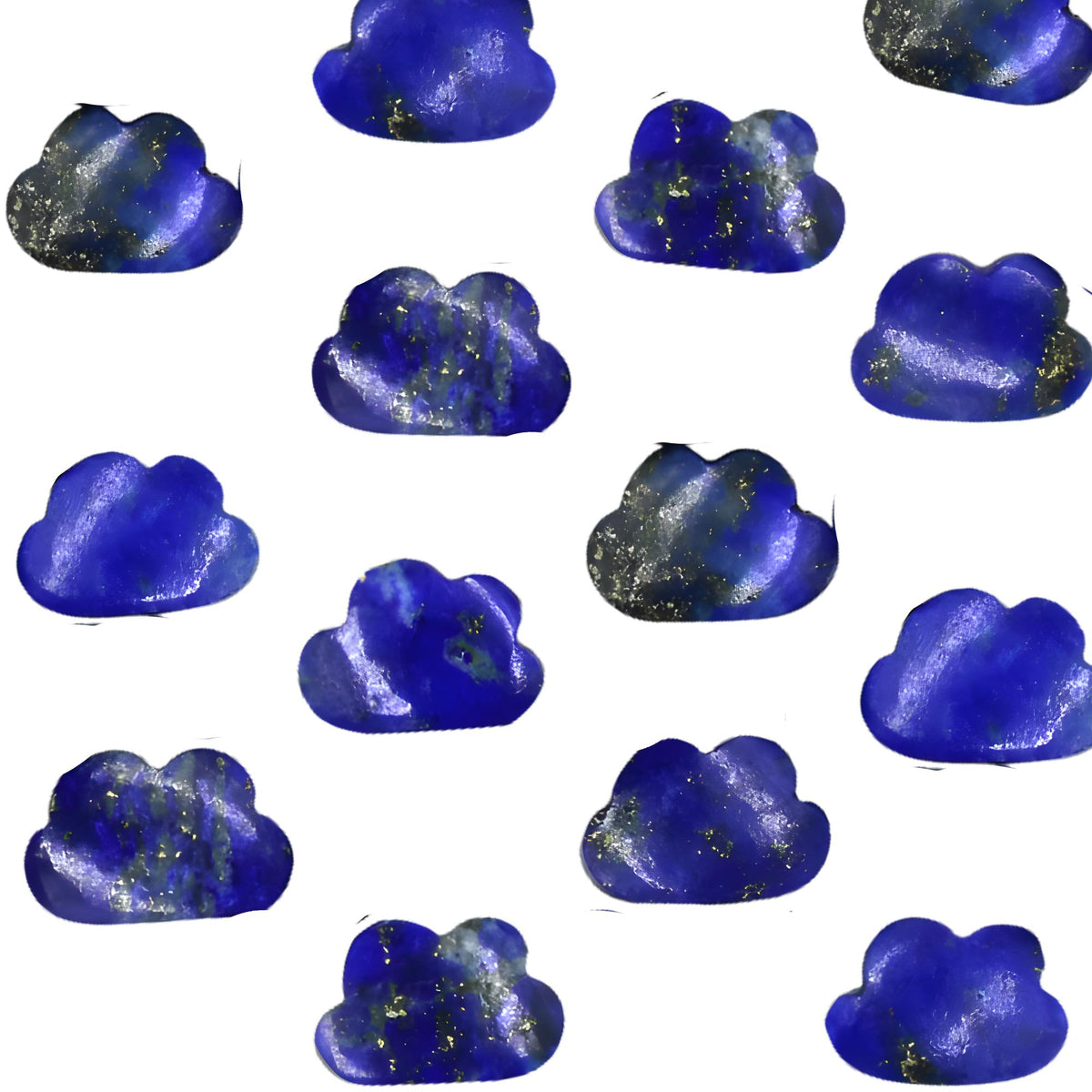 AAA Lapis Lazuli Cloud Charms, 11mm Carved Gemstone Beads