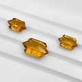 Natural Citrine Gemstone Pair – Shield Step Cut, November Birthstone