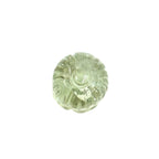 Hand-Carved Green Amethyst Lotus Gemstone, Prasiolite Carving
