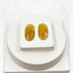 Rose Cut Sapphire Slices: Natural Untreated Gemstone Pair