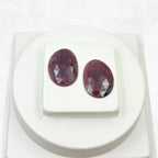 Rose Cut Sapphire Slices: Untreated Gemstone Pair, Jewelry Making