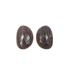 Rose Cut Sapphire Slices: Natural Untreated Gemstone Pair