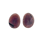Rose Cut Sapphire Slices: Untreated Gemstone Pair, Jewelry Making