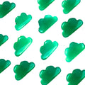 AAA Green Onyx Cloud Charms, Carved Gemstone Beads (5 Pcs)