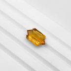 Natural Citrine Gemstone Pair – Shield Step Cut, November Birthstone